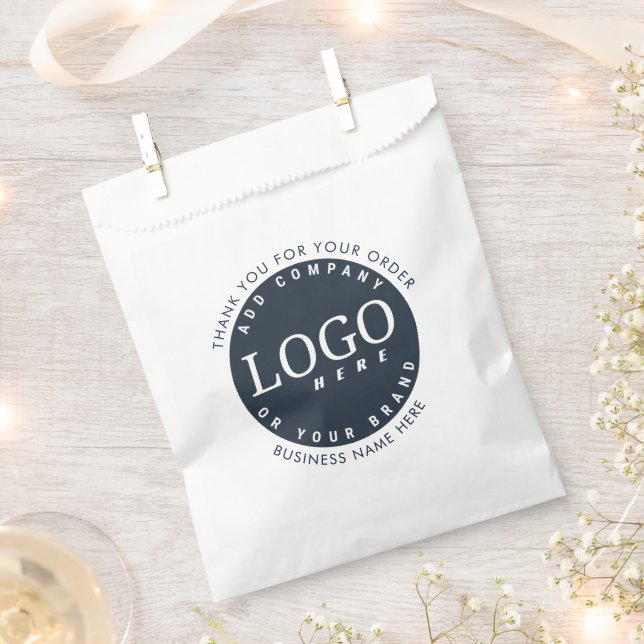 Custom Business Logo Modern Minimalist Favour Bag (Clipped)