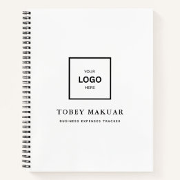 Custom Business Logo Modern Professional White Notebook