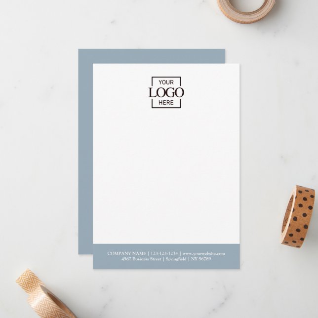 Custom Business Logo Modern Simple Minimalist Card (Front/Back In Situ)