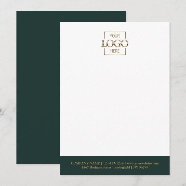 Custom Business Logo Modern Simple Minimalist Card (Front/Back)