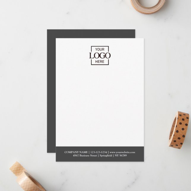 Custom Business Logo Modern Simple Minimalist Card (Front/Back In Situ)