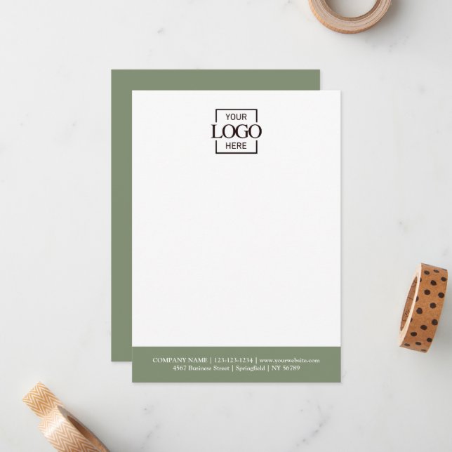 Custom Business Logo Modern Simple Minimalist Card (Front/Back In Situ)