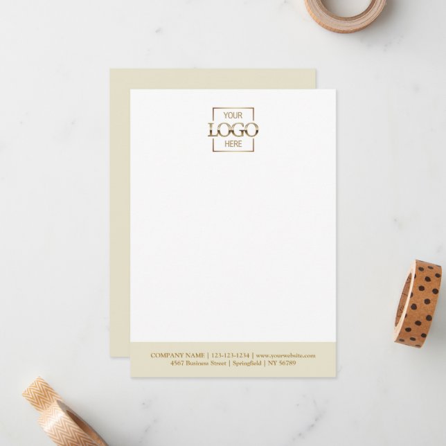 Custom Business Logo Modern Simple Minimalist Card (Front/Back In Situ)