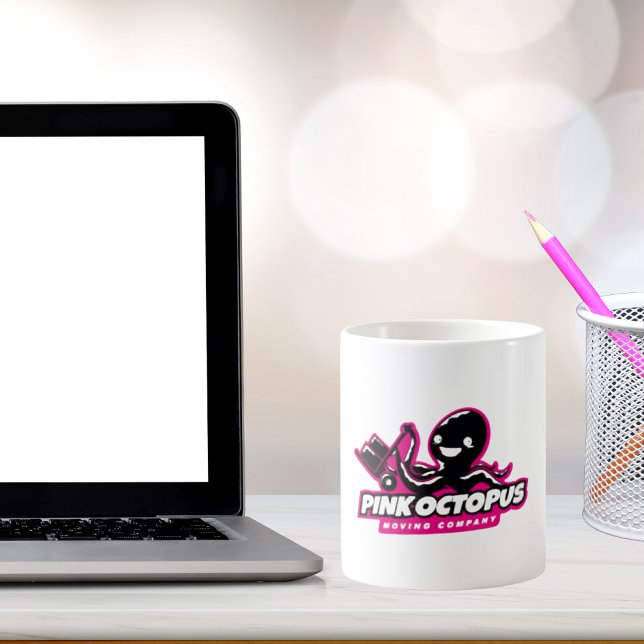 Custom Business Logo Mug  (Replace the pictured logo with your own business logo!)