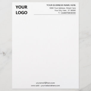 Custom Business Logo Name Address Info Letterhead