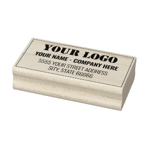 Custom Business Logo Name Address Rubber Stamp