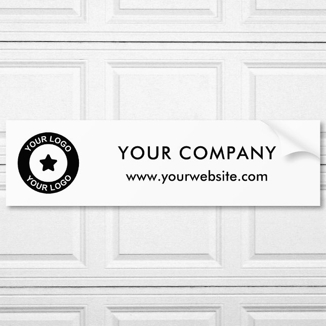 Custom Business Logo Name And Website Bumper Sticker (Creator Uploaded)