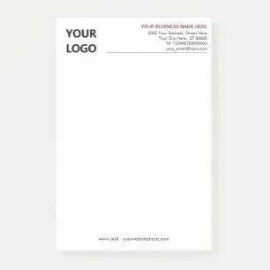 Custom Business Logo Name Company Sticky Notes