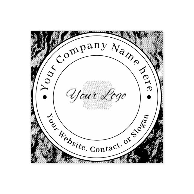 Custom Business Logo Name Contact Information Rubb Rubber Stamp (Imprint)