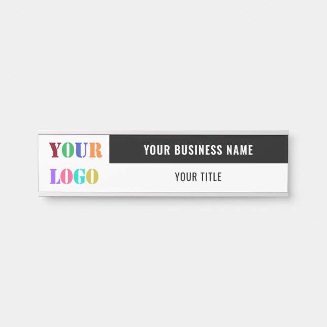 Custom Business Logo Name Door Sign - Choose Colou (Front)