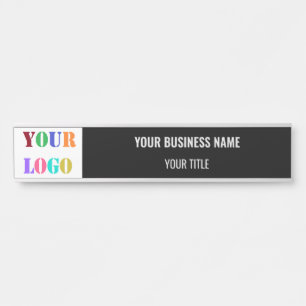 Custom Business Logo Name Door Sign Choose Colours