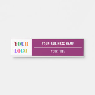 Custom Business Logo Name Door Sign Your Colours