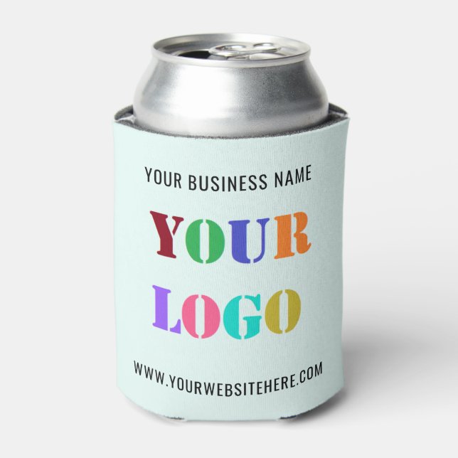 Custom Business Logo Name Info Can Cooler (Can Front)