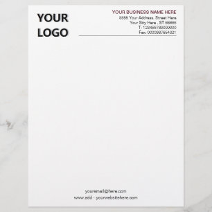 Custom Business Logo Name Info Letterhead Template