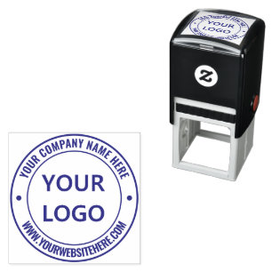 Custom Business Logo Name Info Round Stamp Example