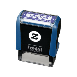 Custom Business Logo Name Info Self-inking Stamp