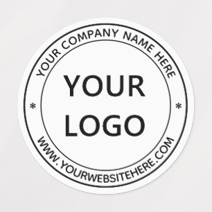 Custom Business Logo Name Info Stamp Labels