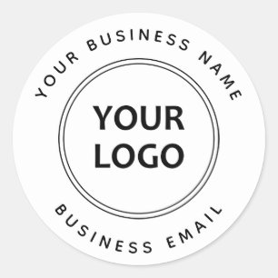 custom business logo name label sticker