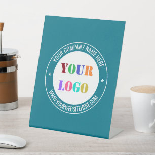 Custom Business Logo Name Pedestal Sign Template
