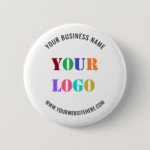 Custom Business Logo Name Promotional Button