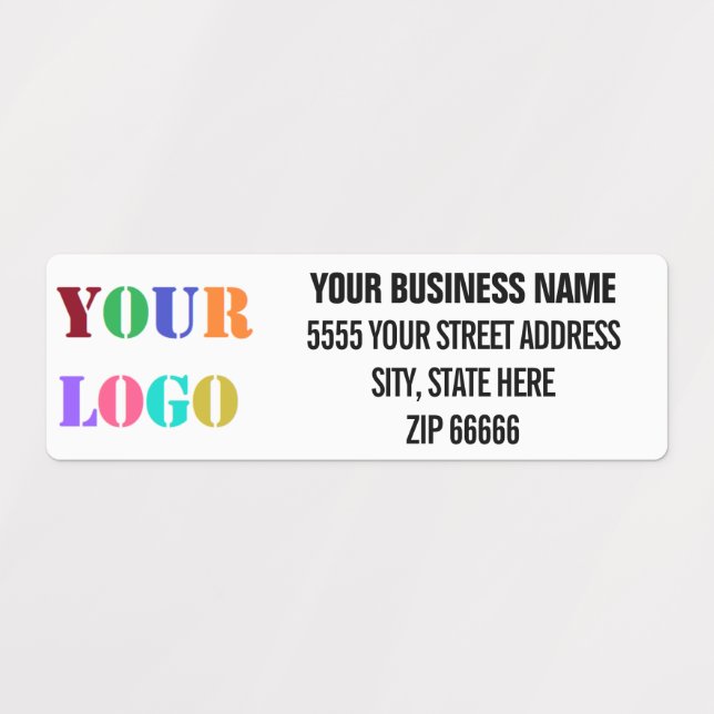 Custom Business Logo Name Return Address Labels (Design 1)