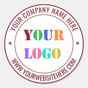 Custom Business Logo Name Text Stickers Template