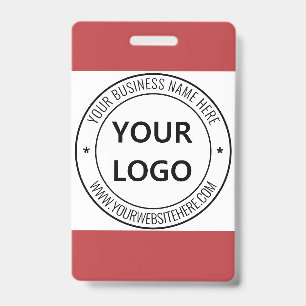 Custom Business Logo Name Website Badge Stamp ID Badge