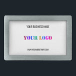 Custom Business Logo Name Website Belt Buckle<br><div class="desc">Custom Colours and Font - Belt Buckle with Your Company Logo Name Website Promotional Personalised Colours / Text - Modern Business or Personal Belt Buckles Gift - Add Your Logo - Image - Photo / Name - Company / Website or E-mail or Phone - Contact Information - Resize and Move...</div>