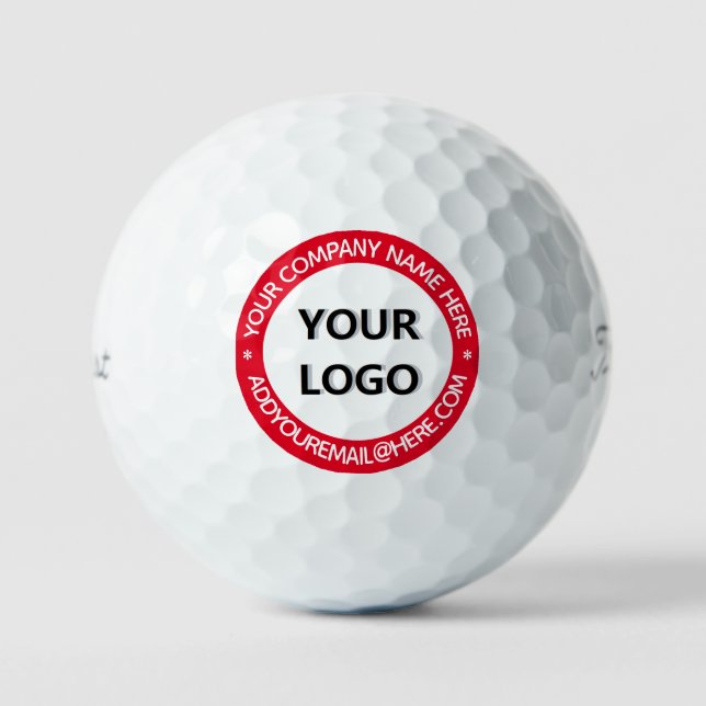 Custom Business Logo Name Website Golf Balls Stamp (Front)