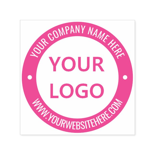 Custom Business Logo Name Website Round Stamp (Design)