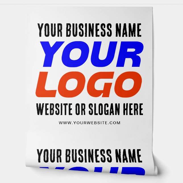 Custom Business Logo, Name, Website, Slogan Wallpaper (Unrolling)
