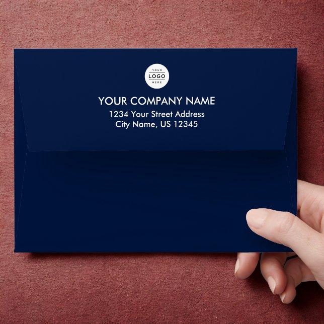 Custom Business Logo Navy Blue Envelope (Custom Business Logo Navy Blue Envelope)