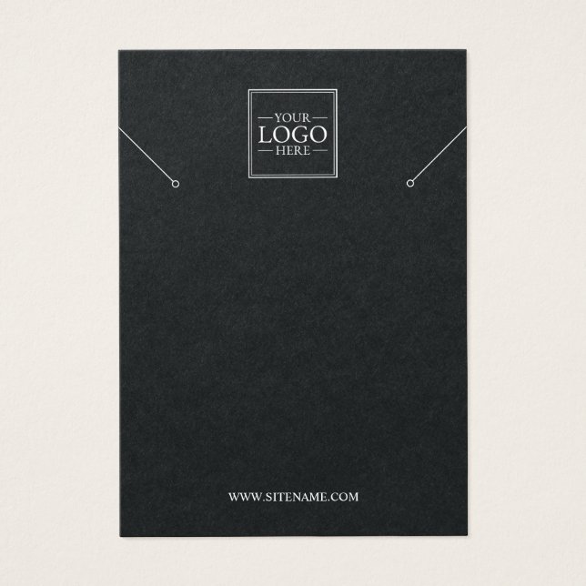 Custom Business Logo Necklace Display Cards (Front)