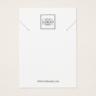 Custom Business Logo Necklace Display Cards