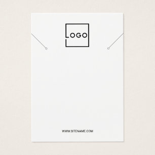 Custom Business Logo Necklace Display Cards
