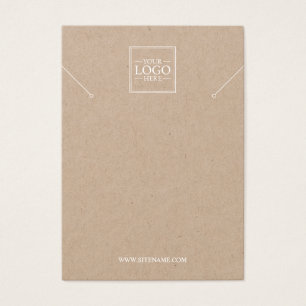 Custom Business Logo Necklace Display Cards