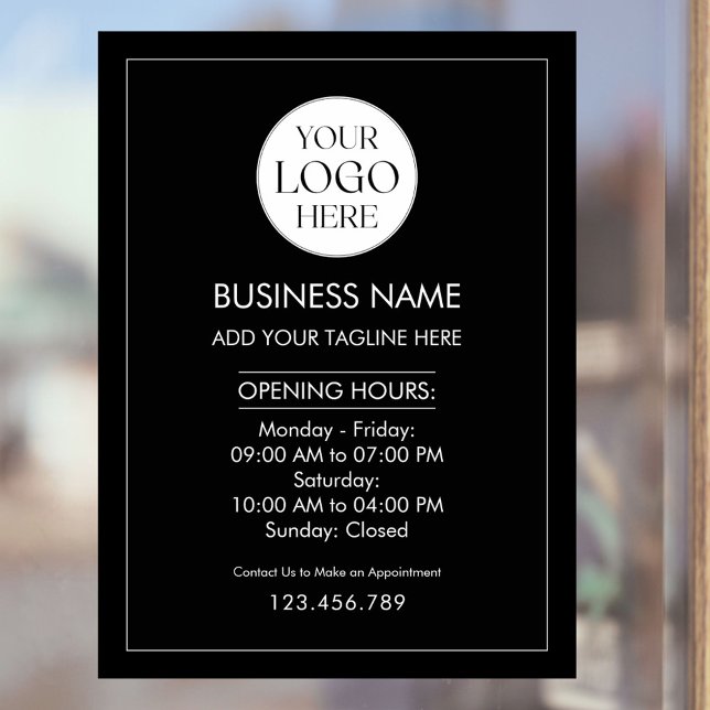 Custom Business Logo Opening Hour Modern Simple (Creator Uploaded)