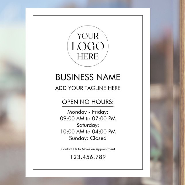 Custom Business Logo Opening Hour Modern Simple (Creator Uploaded)