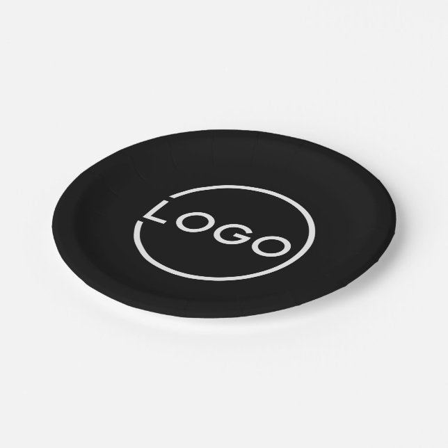 Custom Business Logo Paper Plate (Angled)