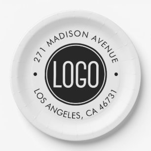 Custom Business Logo Paper Plates