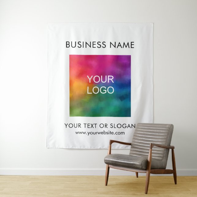 Custom Business Logo Party Event Seminar Large Tapestry (In Situ)