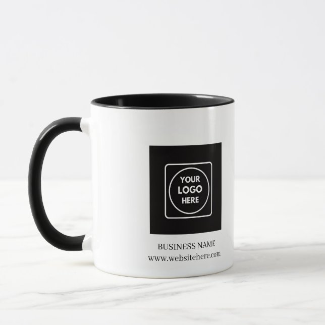 Custom Business Logo Personalised Coffee Mug (Left)