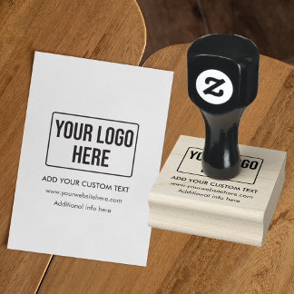 Custom Business Logo Personalised Promotional Rubber Stamp
