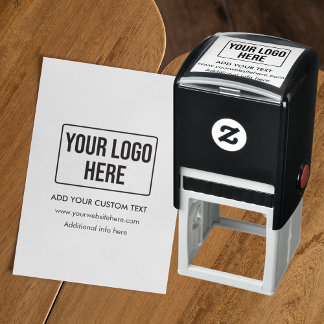 Custom Business Logo Personalised Promotional Self-inking Stamp