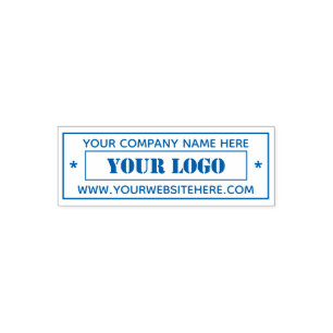 Custom Business Logo Personalised Rectangle  Self-inking Stamp