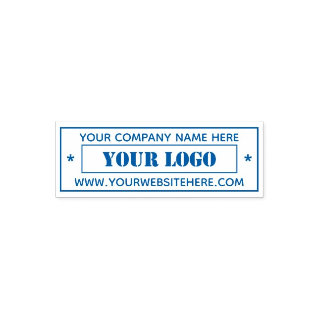 Custom Business Logo Personalised Rectangle  Self-inking Stamp (Design)
