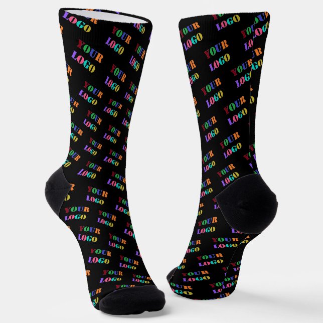 Custom Business Logo Photo Colour Socks Promotiona (Angled)