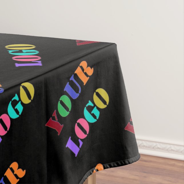 Custom Business Logo Photo Tablecloth Your Colours (In Situ)