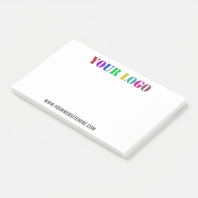 Custom Business Logo Post-it® Notes Example (Angled)