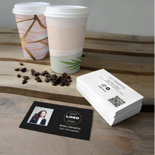 Custom Business Logo   Professional Photo  Card